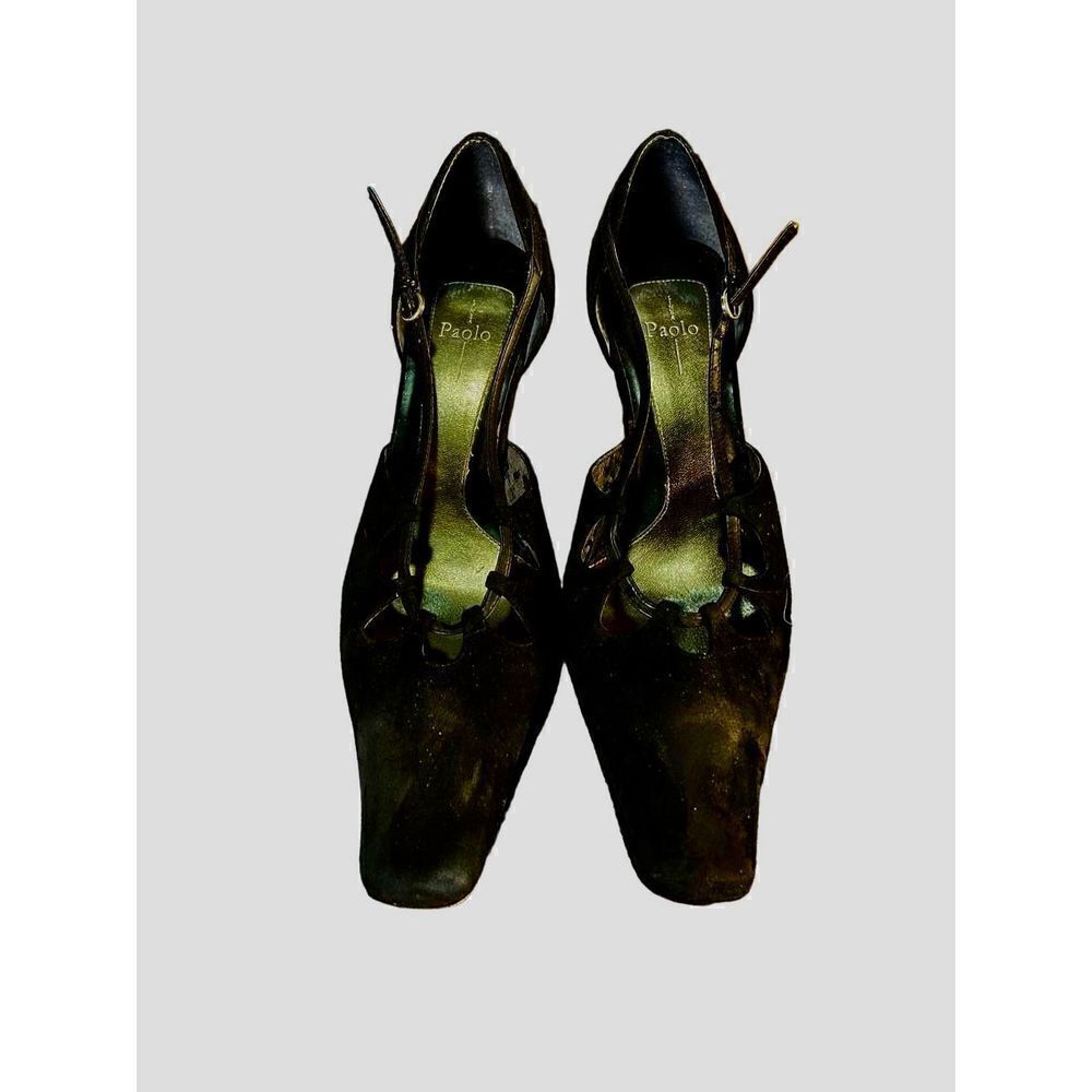Paolo - Black Suede Heels- 9